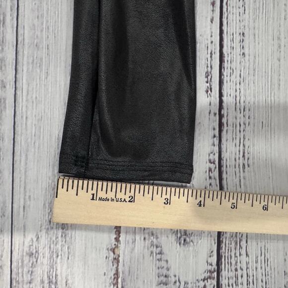 SPANX Faux Leather Leggings Women’s S Black High Rise Shaping Stretch Glossy - Picture 6 of 8